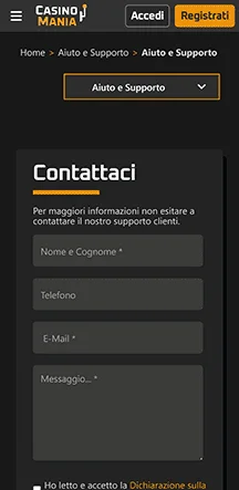 casinomania assistenza clienti