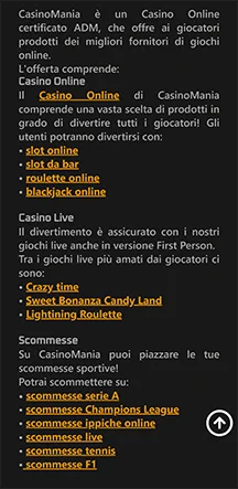 casinomania faq