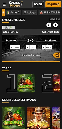 casinomania recensione